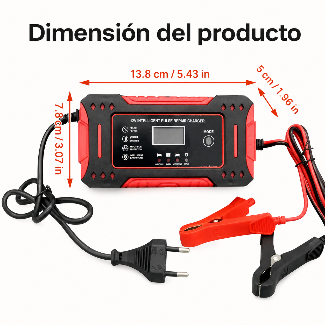 VoltRevive™ Cargador Inteligente de Baterías | Carga, Mantiene y Ayuda a Recuperar