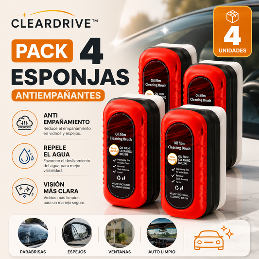 🚘 ClearDrive™ Pack 4 | Esponjas Anti Empañantes Premium