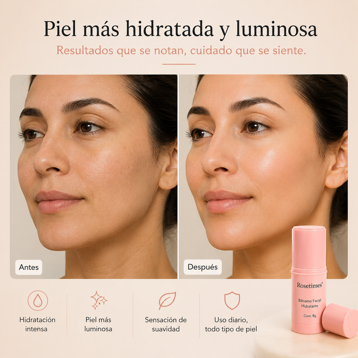 Rosetimes | Bálsamo Facial Hidratante en Stick