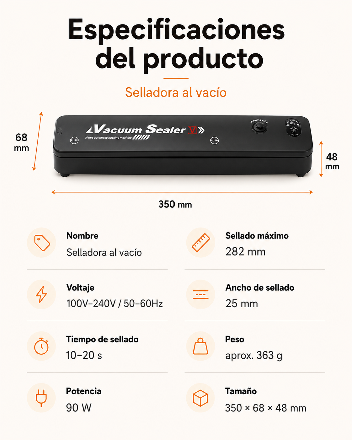FreshLock™ Pack Completo | Selladora + 10 Bolsas + Rollo 5 Metros