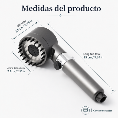 FLUVIA™ Cabezal de Ducha Masajeador con Flujo Eficiente
