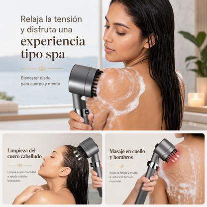FLUVIA™ Cabezal de Ducha Masajeador con Flujo Eficiente