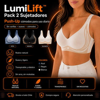 LumiLift™ Pack 2 Sujetadores Push-Up Sin Varillas