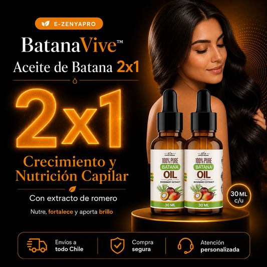 BatanaVive™ Aceite de Batana 2x1 | Crecimiento y Nutrición Capilar