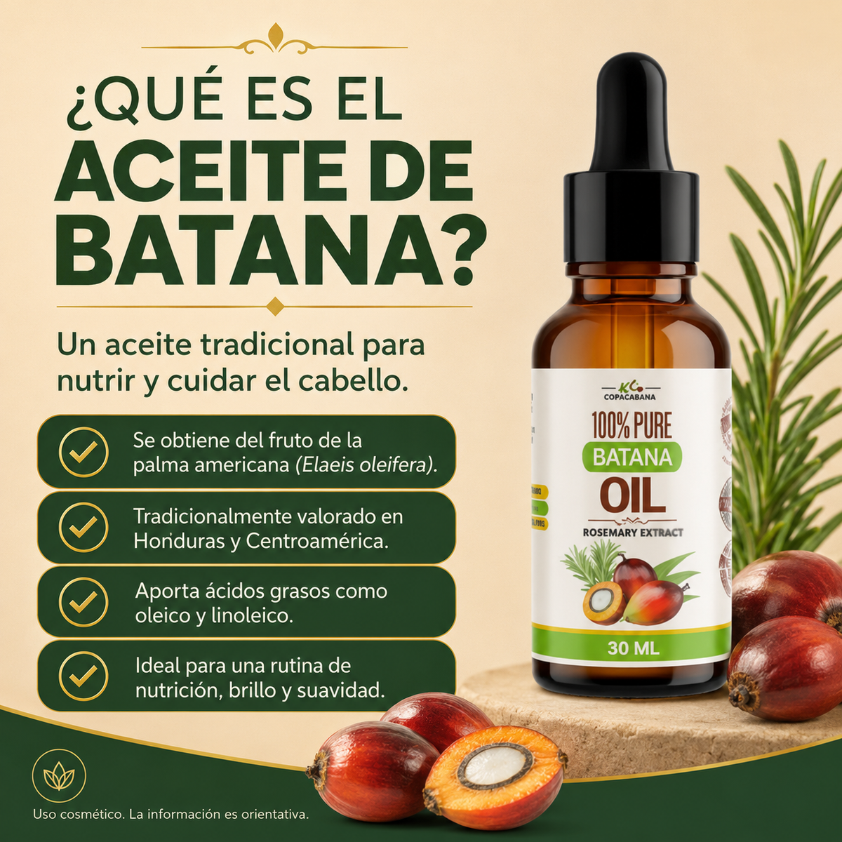 BatanaVive™ Aceite de Batana 2x1 | Crecimiento y Nutrición Capilar