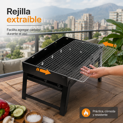 Parrilla Plegable Portátil | Compacta y fácil de llevar