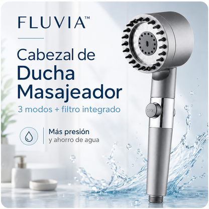 FLUVIA™ Cabezal de Ducha Masajeador con Flujo Eficiente