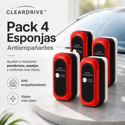 🚘 ClearDrive™ Pack 4 | Esponjas Anti Empañantes Premium