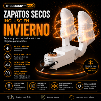 ThermaDry™ Pro | Secador Eléctrico Plegable para Zapatos