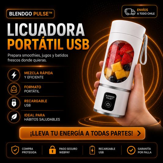 BlendGo Pulse™ — Licuadora Procesadora Portátil USB