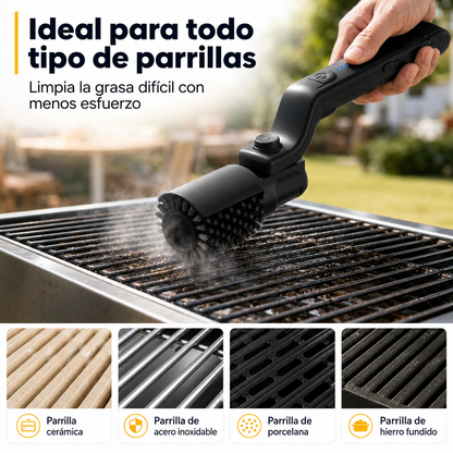 Parrillero Pro MAX™ | Cepillo Eléctrico para Parrilla 3 Velocidades + Kit Completo