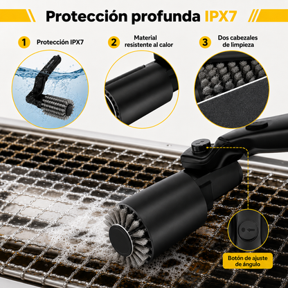 Parrillero Pro MAX™ | Cepillo Eléctrico para Parrilla 3 Velocidades + Kit Completo