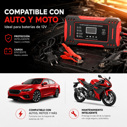 VoltRevive™ Cargador Inteligente de Baterías | Carga, Mantiene y Ayuda a Recuperar