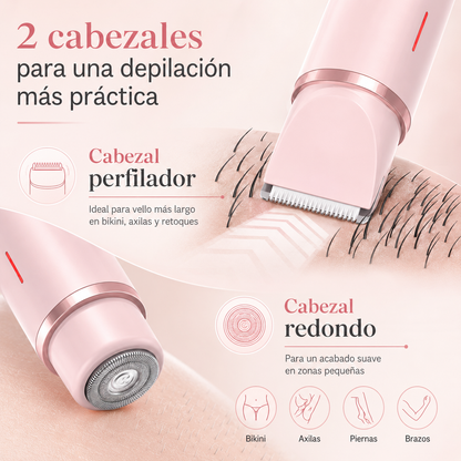 Softelle™ 2 en 1 | Rasuradora Femenina Recargable para Piel Suave