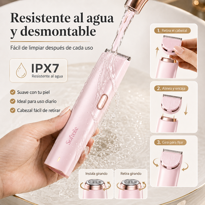 Softelle™ 2 en 1 | Rasuradora Femenina Recargable para Piel Suave