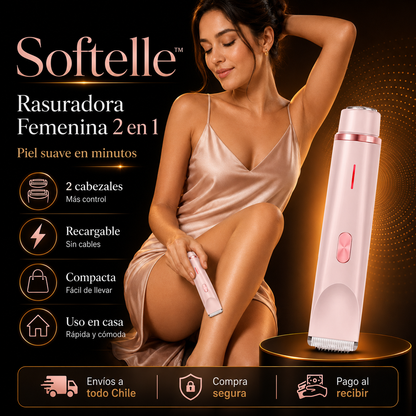 Softelle™ 2 en 1 | Rasuradora Femenina Recargable para Piel Suave