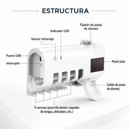 CleanBrush™ UV | Soporte y Esterilizador de Cepillos