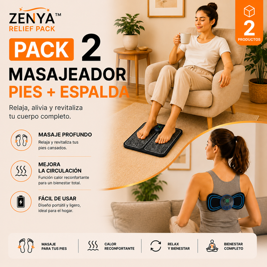 Zenya™ Relief Pack Incluye Masajeador de pies + espalda