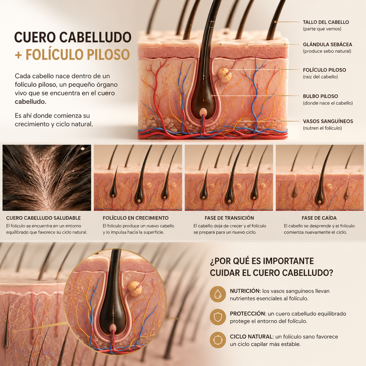 HairGlow™ LED | Cepillo Masajeador Cabello Terapia