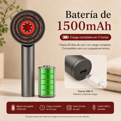 HairGlow™ LED | Cepillo Masajeador Cabello Terapia