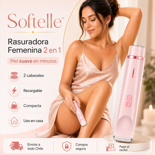Softelle™ 2 en 1 | Rasuradora Femenina Recargable para Piel Suave