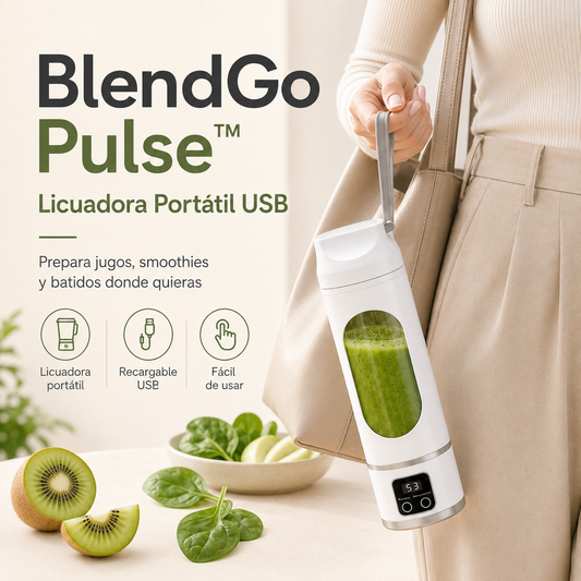 BlendGo Pulse™ — Licuadora Procesadora Portátil USB