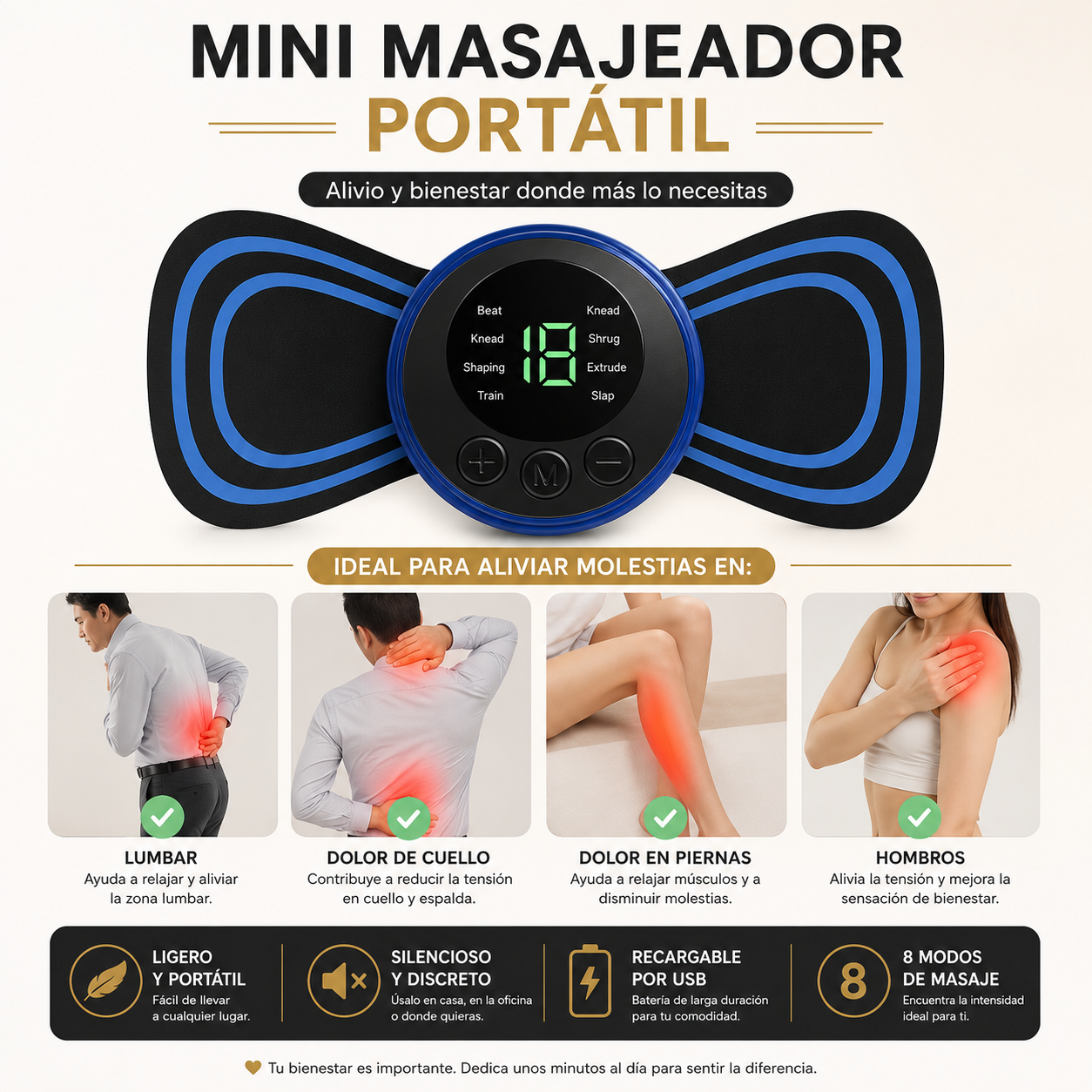 Zenya™ Relief Pack Masajeador de Pies + Masajeador de Espalda
