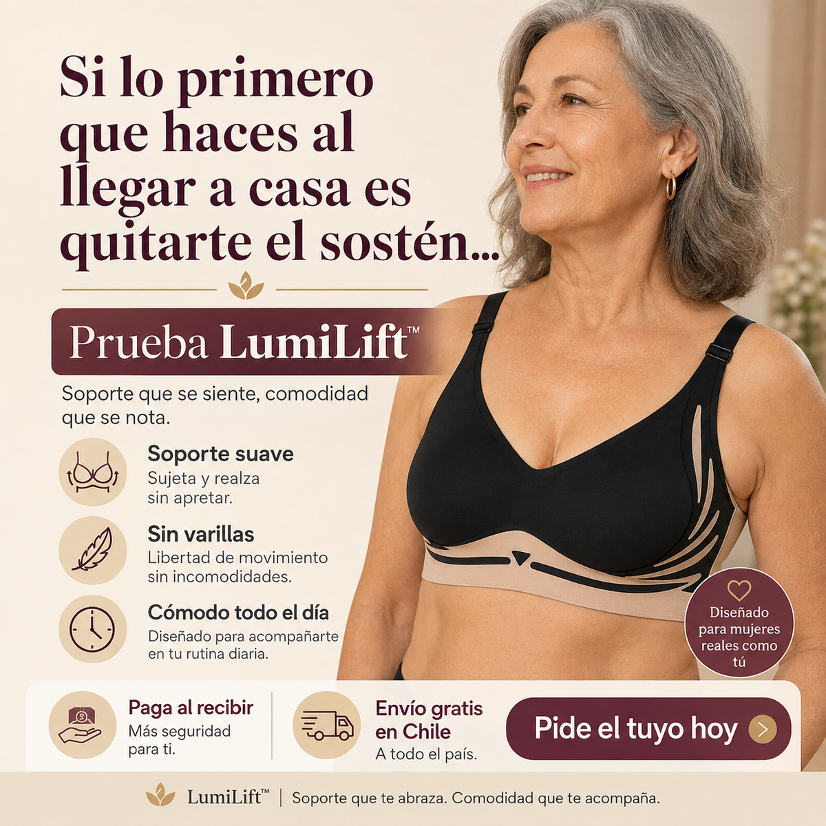 LumiLift™ Pack 2 | Sujetadores Push-Up sin Varillas y Antiflacidez