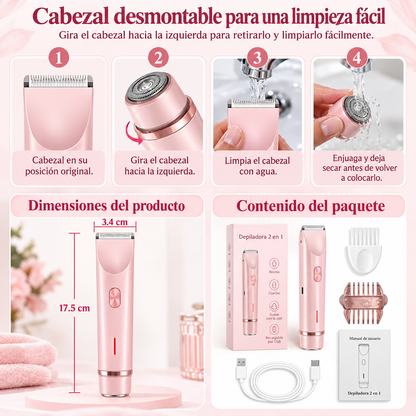 Softelle™ 2 en 1 - Rasuradora Femenina Recargable