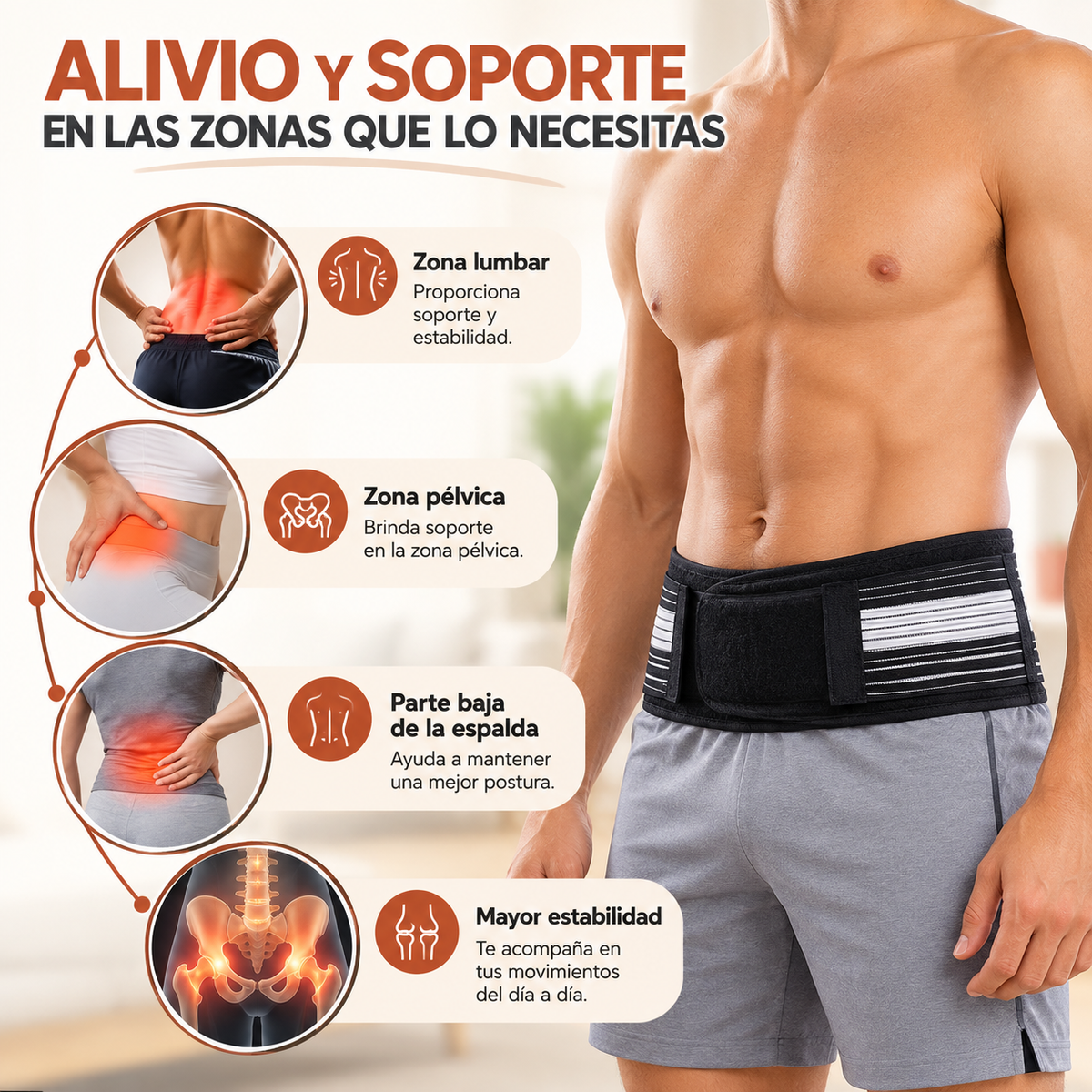 LumboFit™ Cinturón Pélvico Ajustable