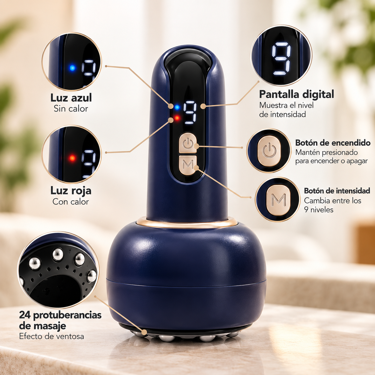 VELORA™ Masajeador Corporal 3 en 1
