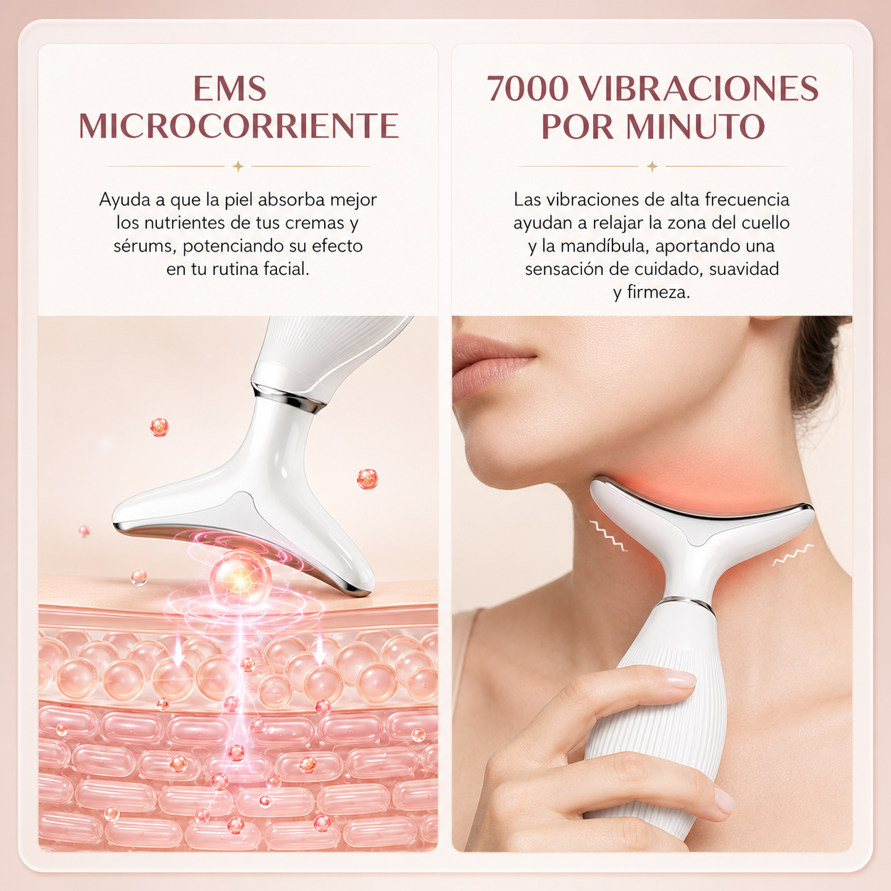 BeautyDiamond™ Masajeador Facial LED para Rostro y Cuello