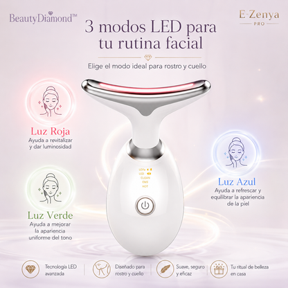 BeautyDiamond™ Masajeador Facial LED para Rostro y Cuello